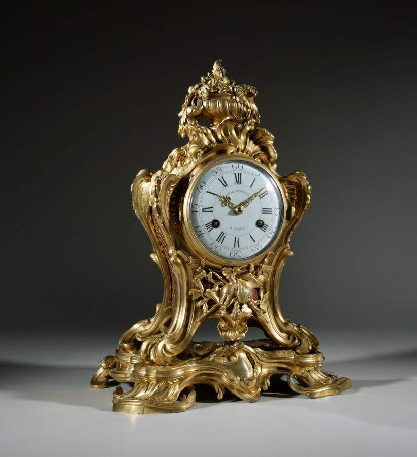 st. germain very elegant and important french louis quinze pendule / mantel clock, circa 1750